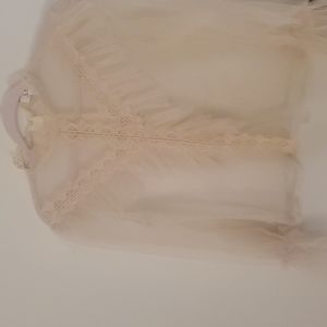 Nwot ruffled cream top